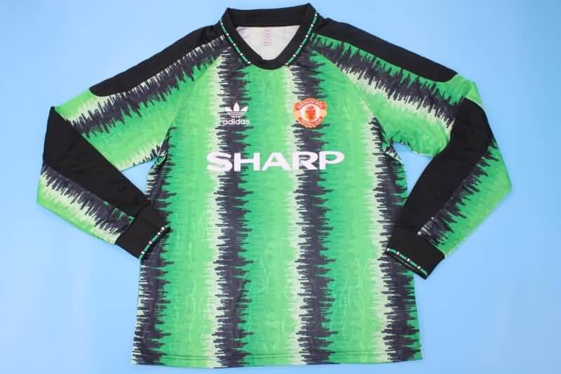 AAA(Thailand) Manchester United 1990/92 GK Green Long Soccer Jersey