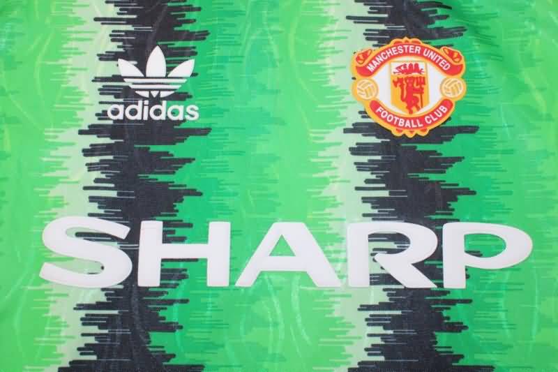 AAA(Thailand) Manchester United 1990/92 GK Green Long Soccer Jersey