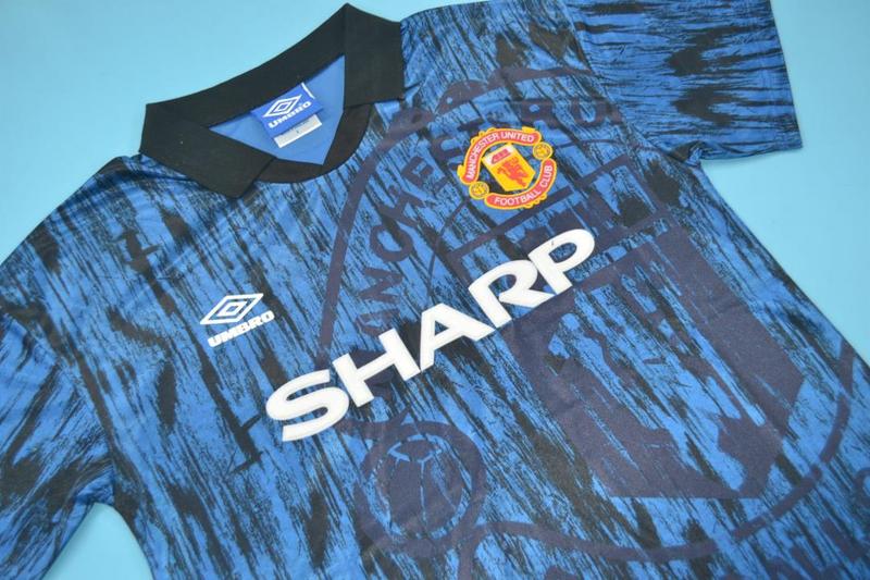 AAA(Thailand) Manchester United 1992/93 Away Blue Retro Jersey