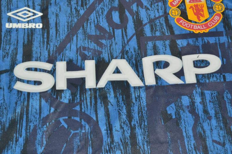 AAA(Thailand) Manchester United 1992/93 Away Blue Retro Jersey