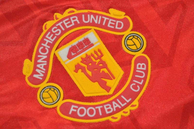 AAA(Thailand) Manchester United 1992/94 Home Retro Soccer Jersey