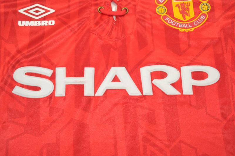 AAA(Thailand) Manchester United 1992/94 Home Retro Soccer Jersey