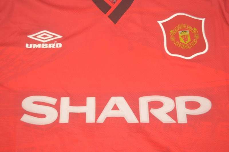 AAA(Thailand) Manchester United 1994/96 Home Retro Jersey(L/S)