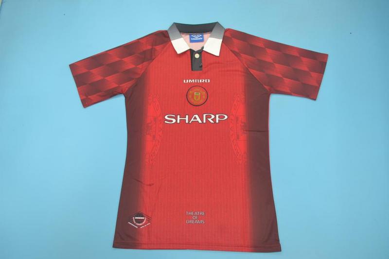 AAA(Thailand) Manchester United 1996/98 Home Retro Soccer Jersey