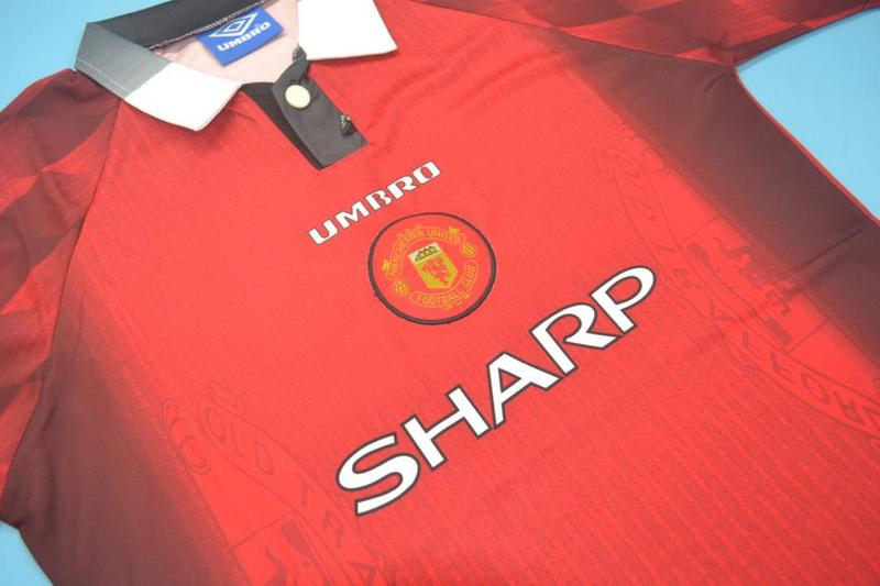 AAA(Thailand) Manchester United 1996/98 Home Retro Soccer Jersey