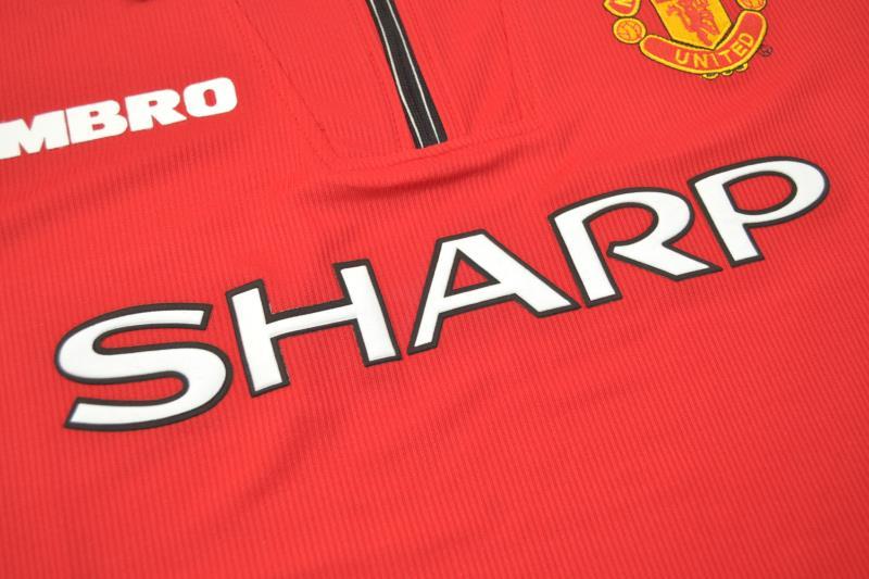 AAA(Thailand) Manchester United 1998/00 Home Retro Soccer Jersey