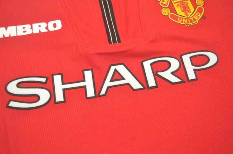 AAA(Thailand) Manchester United 1998/00 Home Retro Jersey(L/S)