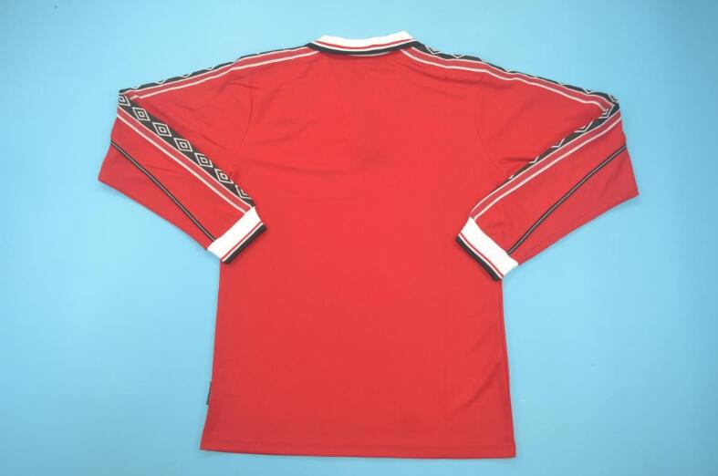 AAA(Thailand) Manchester United 1998/00 Home Retro Jersey(L/S)