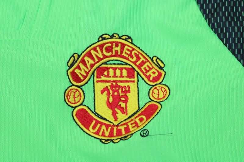 AAA(Thailand) Manchester United 1998/99 GK Green Long Retro Soccer Jersey