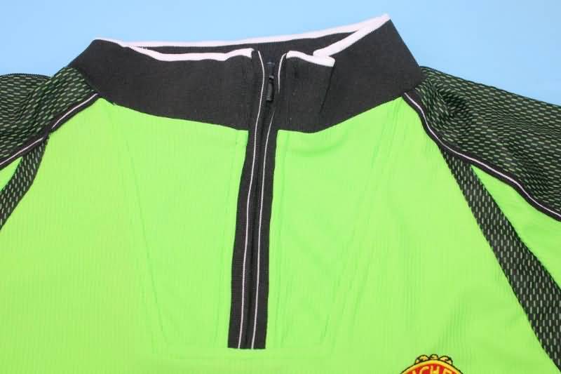 AAA(Thailand) Manchester United 1998/99 GK Green Long Retro Soccer Jersey