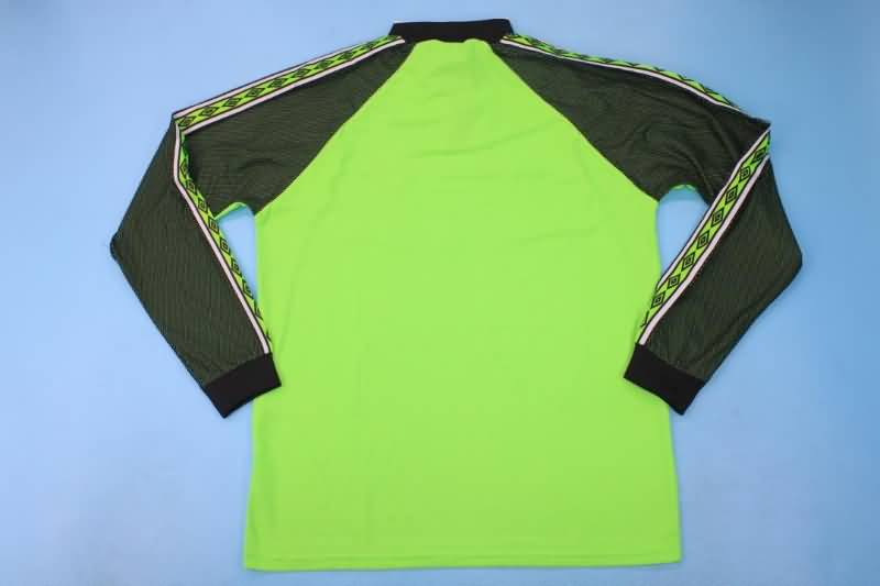 AAA(Thailand) Manchester United 1998/99 GK Green Long Retro Soccer Jersey