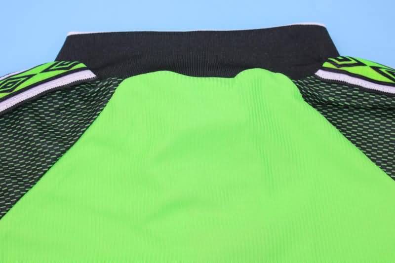 AAA(Thailand) Manchester United 1998/99 GK Green Long Retro Soccer Jersey