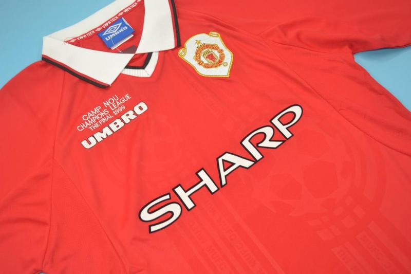 AAA(Thailand) Manchester United 1998/99 Home Retro Soccer Jersey