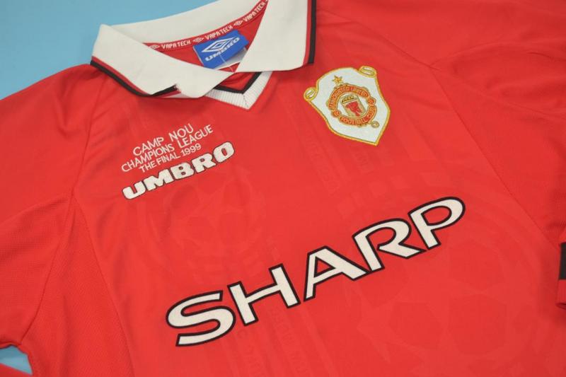 AAA(Thailand) Manchester United 1998/99 UCL Home Retro Jersey(L/S)