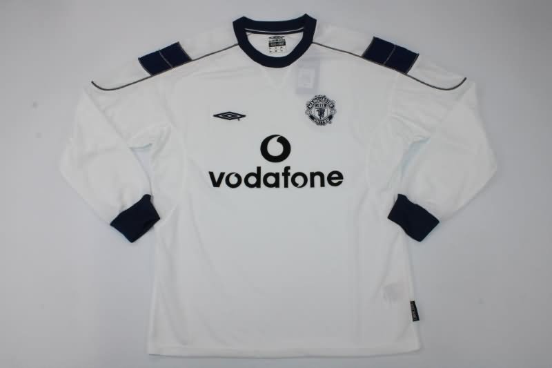 AAA(Thailand) Manchester United 1999/00 Away Long Slevee Retro Soccer Jersey