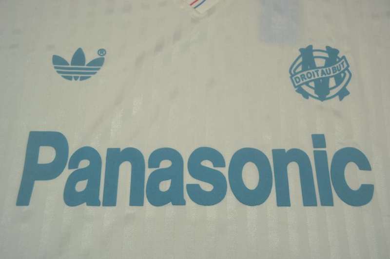 AAA(Thailand) Marseilles 1990/91 Home Retro Soccer Jersey
