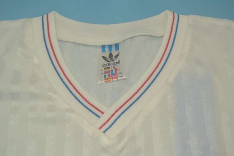 AAA(Thailand) Marseilles 1990/91 Home Retro Soccer Jersey
