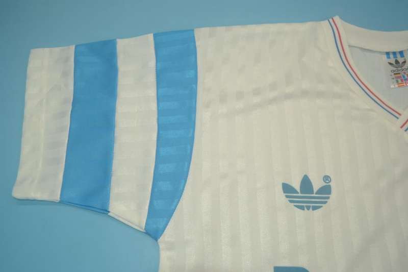 AAA(Thailand) Marseilles 1990/91 Home Retro Soccer Jersey