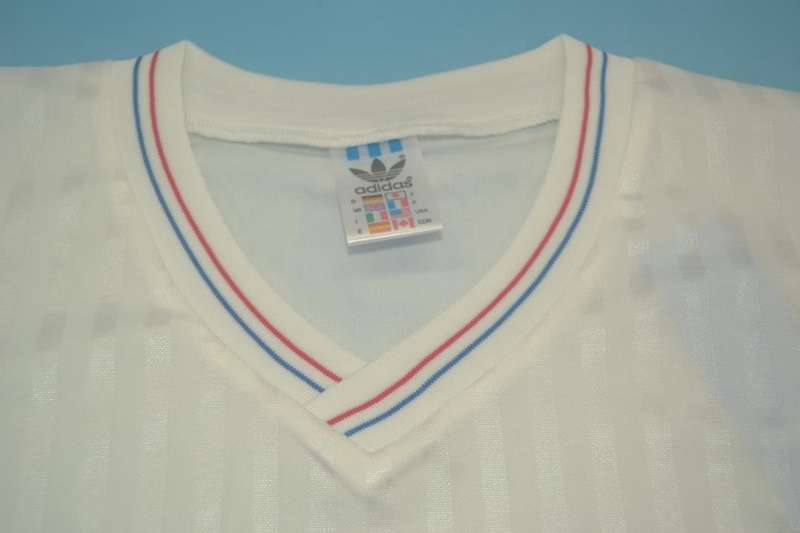 AAA(Thailand) Marseilles 1990/91 Home Retro Soccer Jersey(L/S)