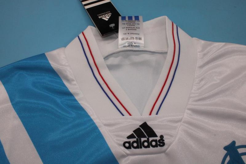 AAA(Thailand) Marseilles 1992/93 Home Retro Soccer Jersey