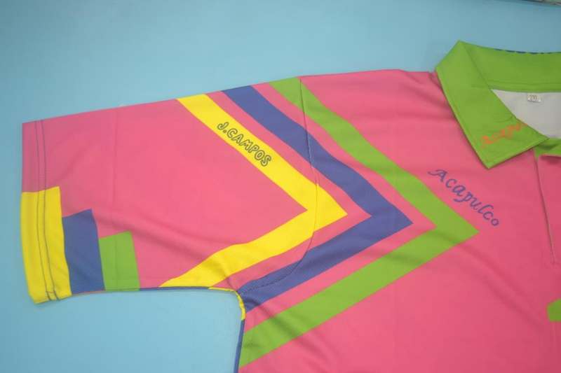 AAA(Thailand) Mexico 1994 Goalkeeper Pink Retro soccer Jersey