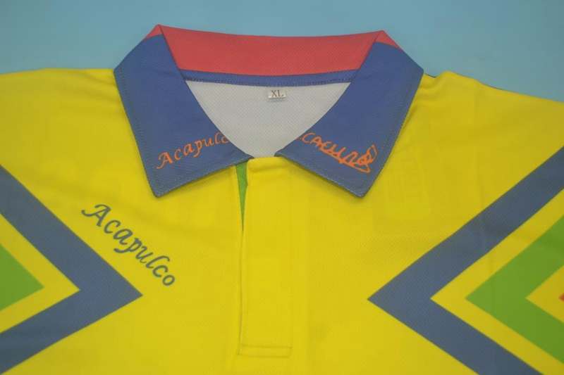 AAA(Thailand) Mexico 1994 Goalkeeper Yellow Retro soccer Jersey