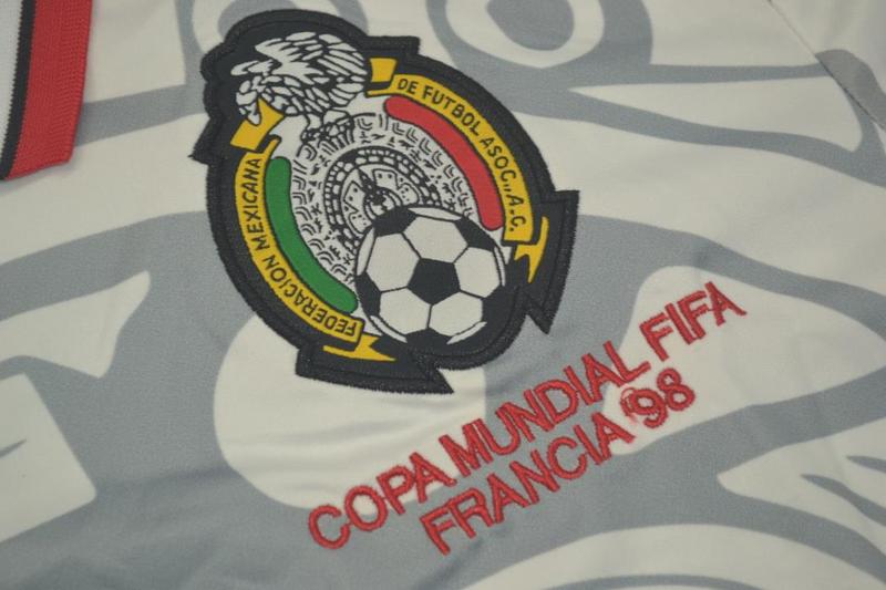 AAA(Thailand) Mexico 1998 Away Retro soccer Jersey(L/S)