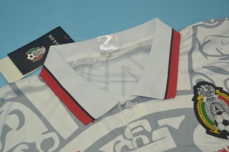 AAA(Thailand) Mexico 1998 Away Retro soccer Jersey(L/S)