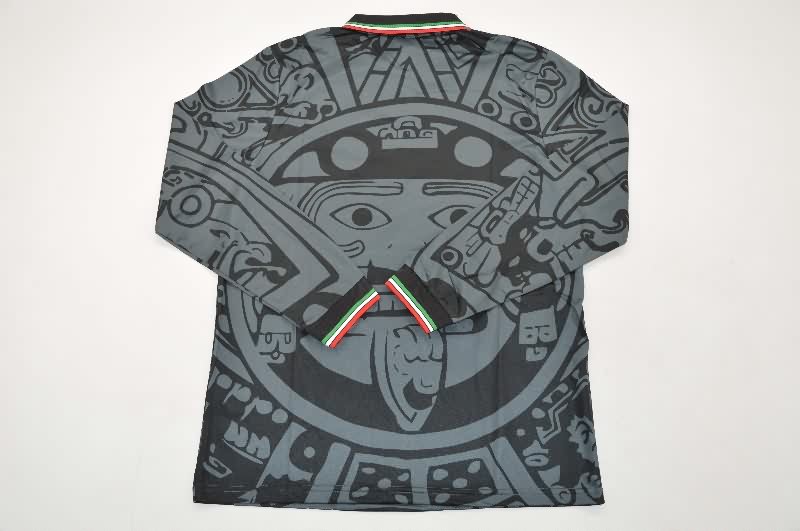 AAA(Thailand) Mexico 1998 Black Retro Long Sleeve Soccer Jersey