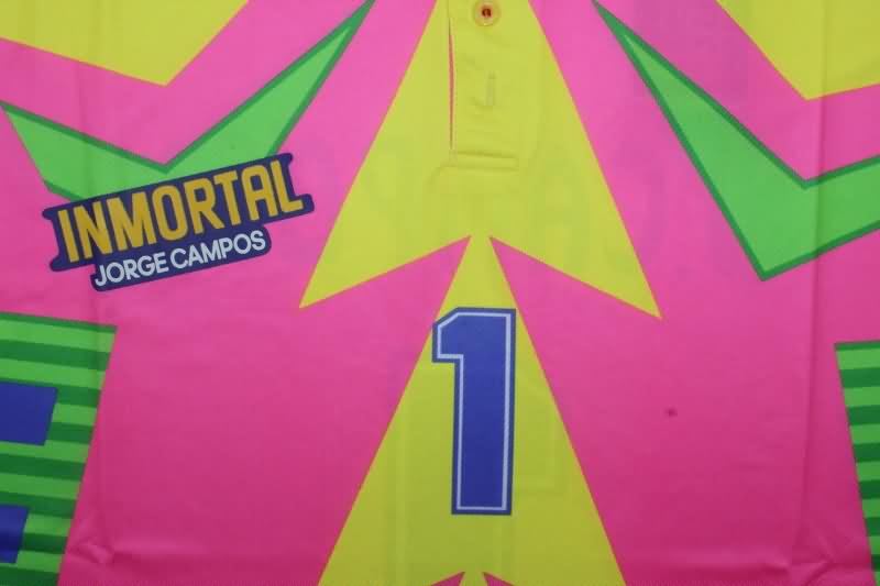 AAA(Thailand) Mexico 1998 Goalkeeper Pink Retro Soccer Jersey