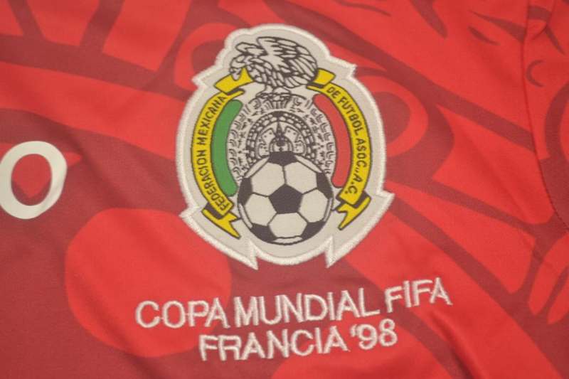 AAA(Thailand) Mexico 1998 Red Retro soccer Jersey