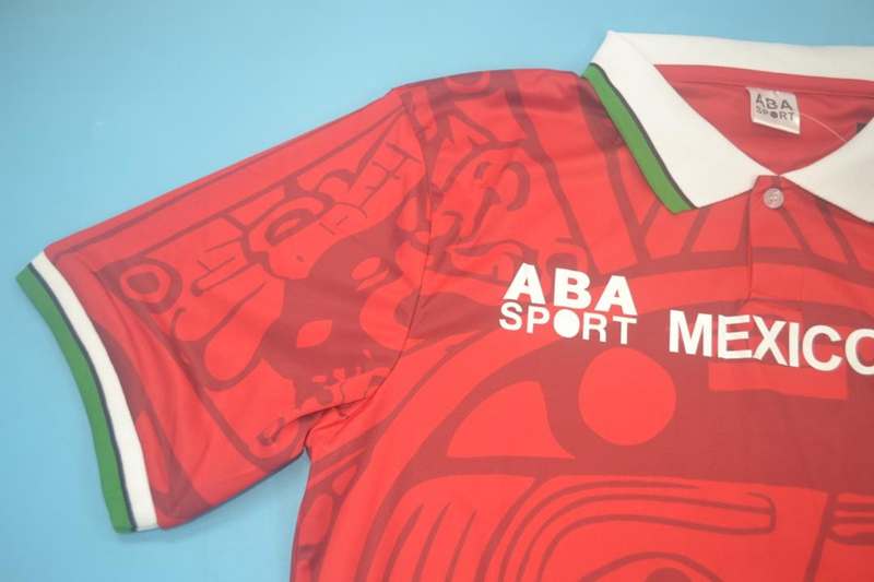 AAA(Thailand) Mexico 1998 Red Retro soccer Jersey