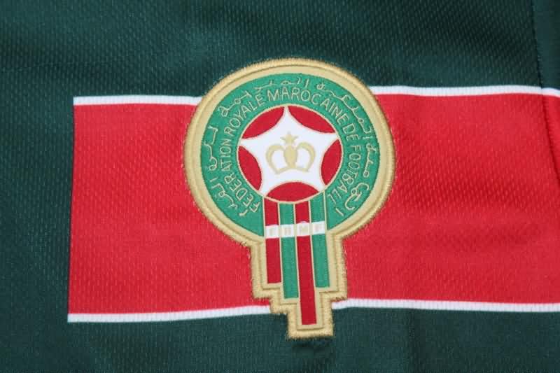 AAA(Thailand) Morocco 1998 Away Long Sleeve Retro Soccer Jersey