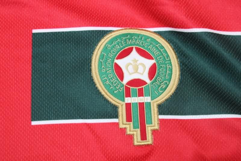 AAA(Thailand) Morocco 1998 Home Long Sleeve Retro Soccer Jersey