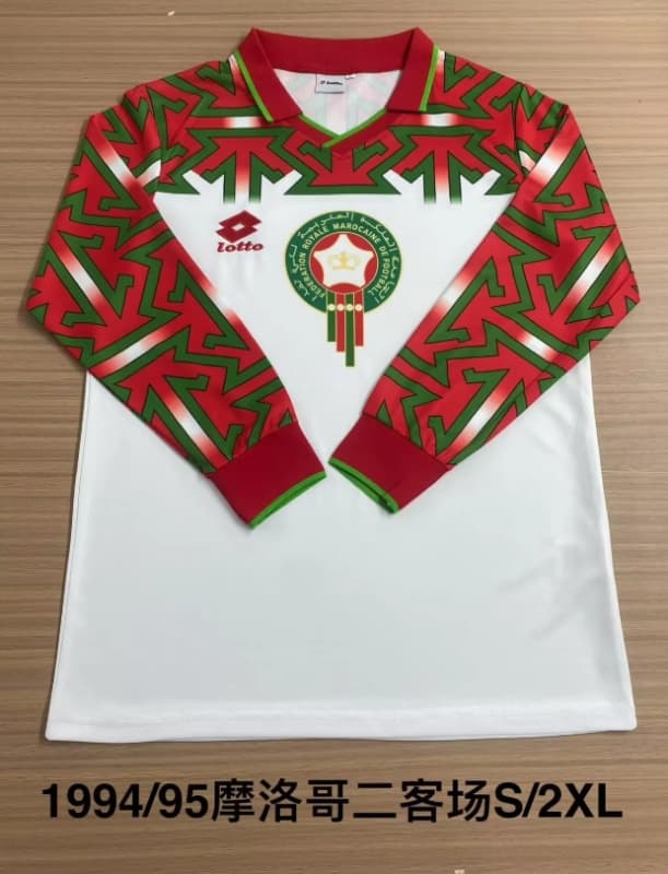 AAA(Thailand) Morocco 1994/95 Third Retro Long Sleeve Soccer Jersey