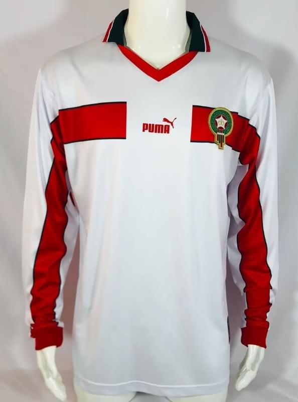AAA(Thailand) Morocco 1998/00 Away Long Slevee Retro Soccer Jersey