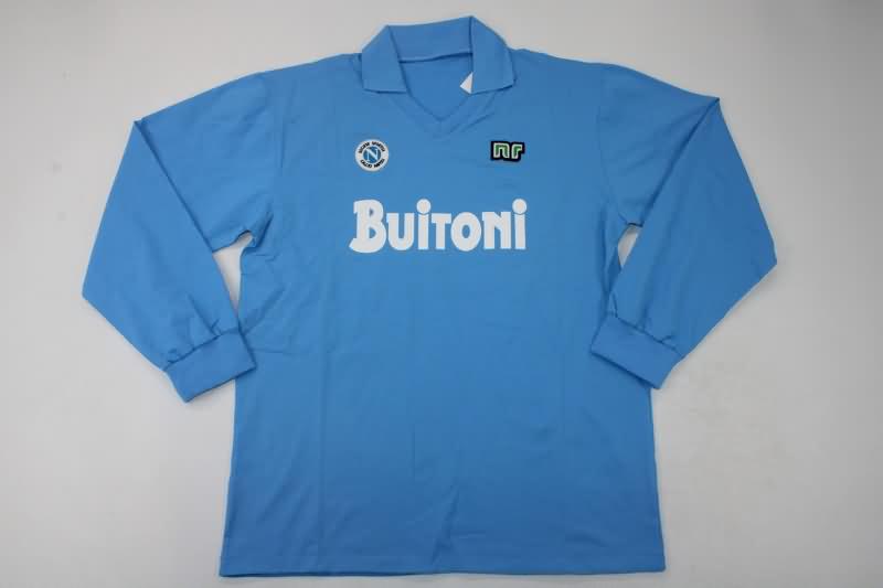 AAA(Thailand) Napoli 1986/87 Home Long Sleeve Retro Soccer Jersey