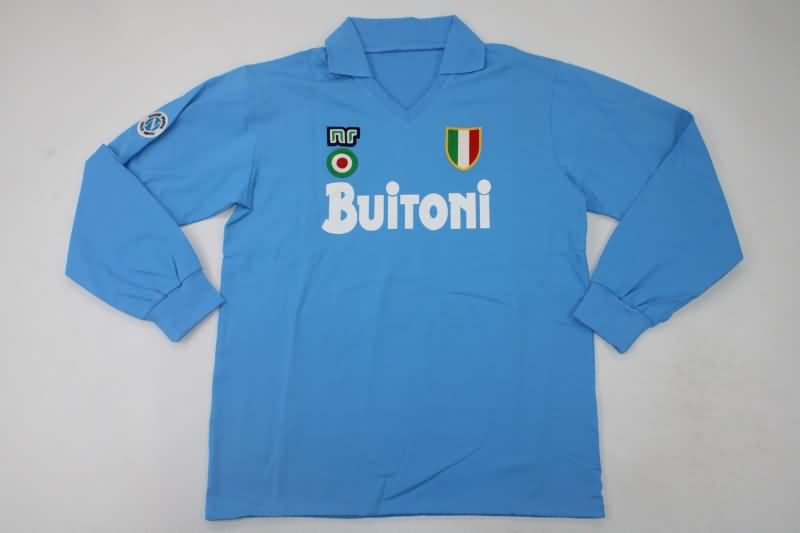 AAA(Thailand) Napoli 1987/88 Home Long Sleeve Retro Soccer Jersey