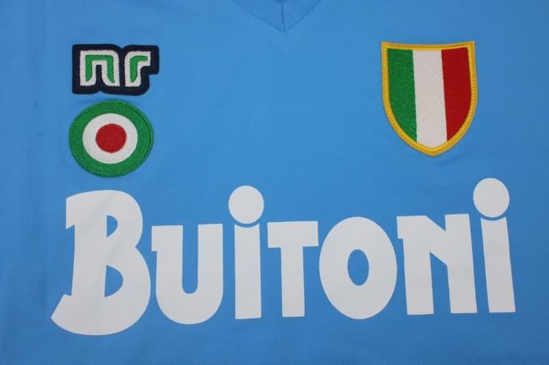 AAA(Thailand) Napoli 1987/88 Home Long Sleeve Retro Soccer Jersey