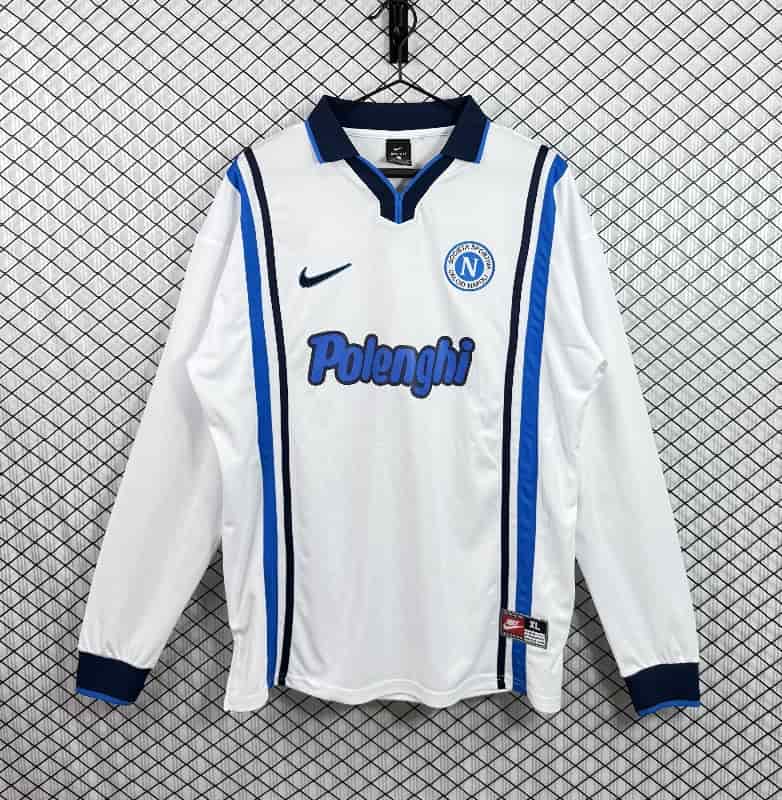 AAA(Thailand) Napoli 1997/98 Away Retro Long Sleeve Soccer Jersey
