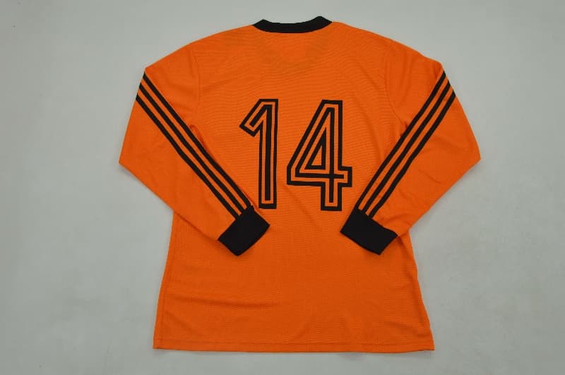 AAA(Thailand) Netherlands 1980 Home Retro Long Sleeve Soccer Jersey