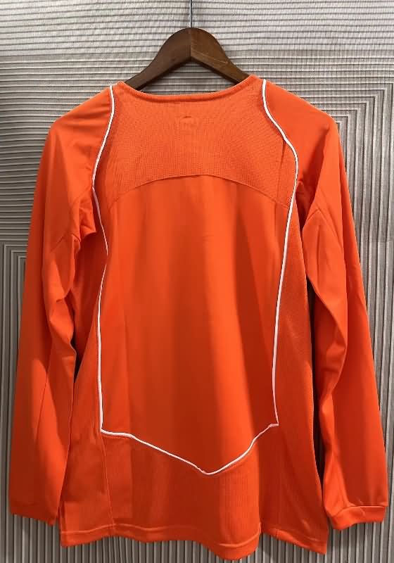 AAA(Thailand) Netherlands 2004 Home Retro Long Sleeve Soccer Jersey