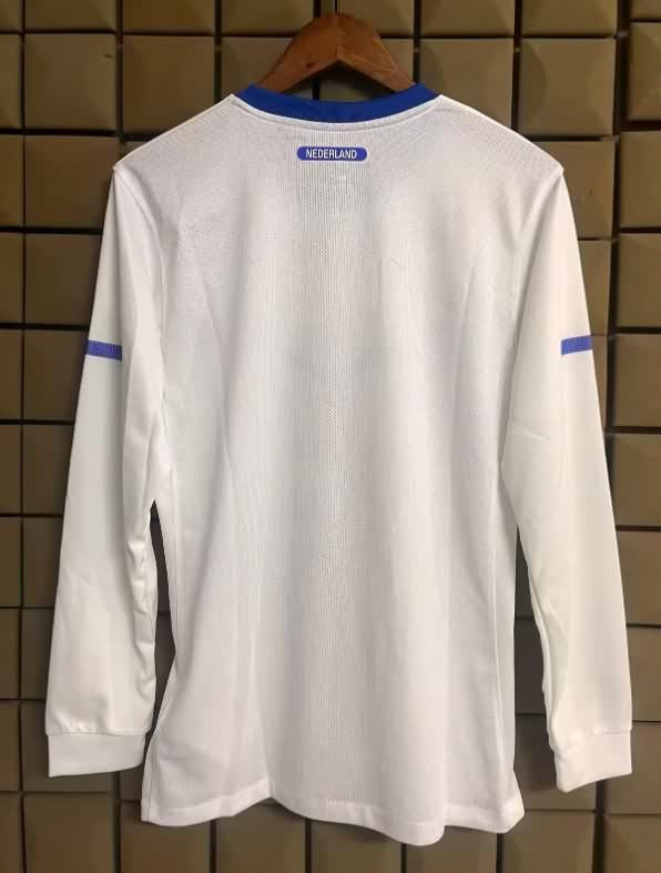 AAA(Thailand) Netherlands 2010 Away Long Sleeve Retro Soccer Jersey