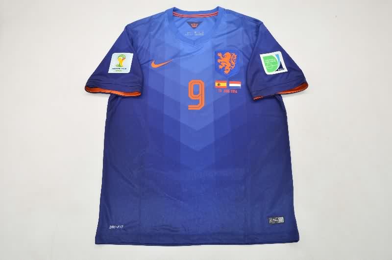 AAA(Thailand) Netherlands 2014 Away Retro Soccer Jersey