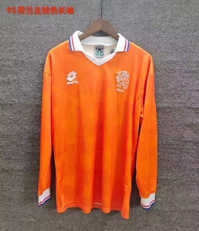 AAA(Thailand) Netherlands 1991/93 Home Retro Long Sleeve Soccer Jersey