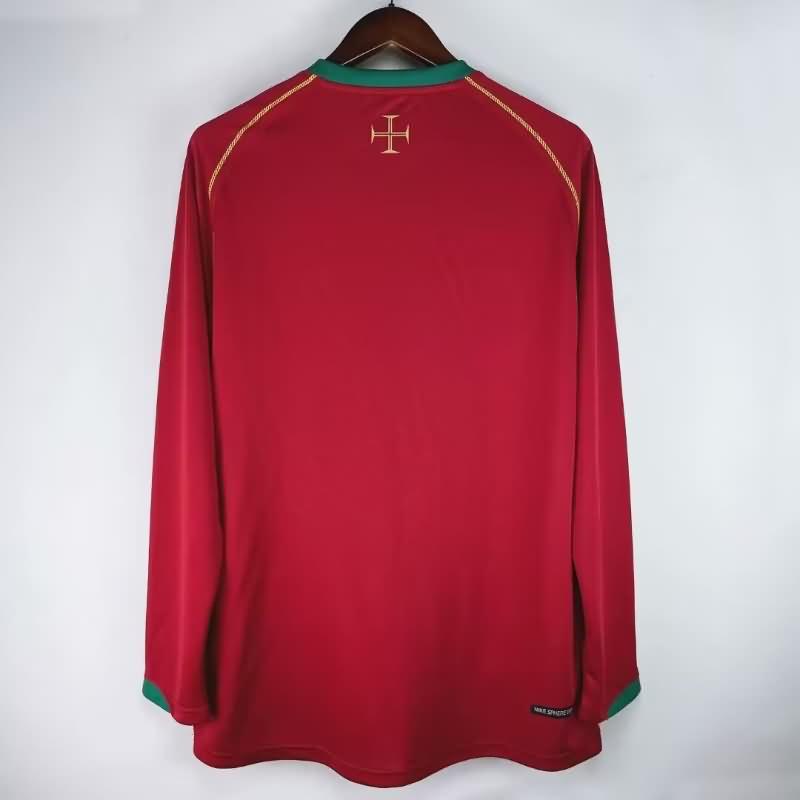 AAA(Thailand) Portugal 2006/08 Home Long Sleeve Retro Soccer Jersey