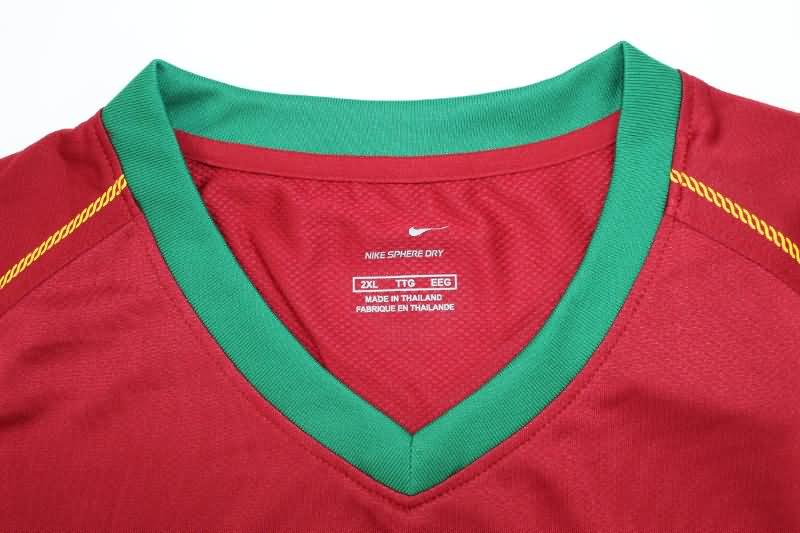 AAA(Thailand) Portugal 2006 Home Long Sleeve Retro Soccer Jersey