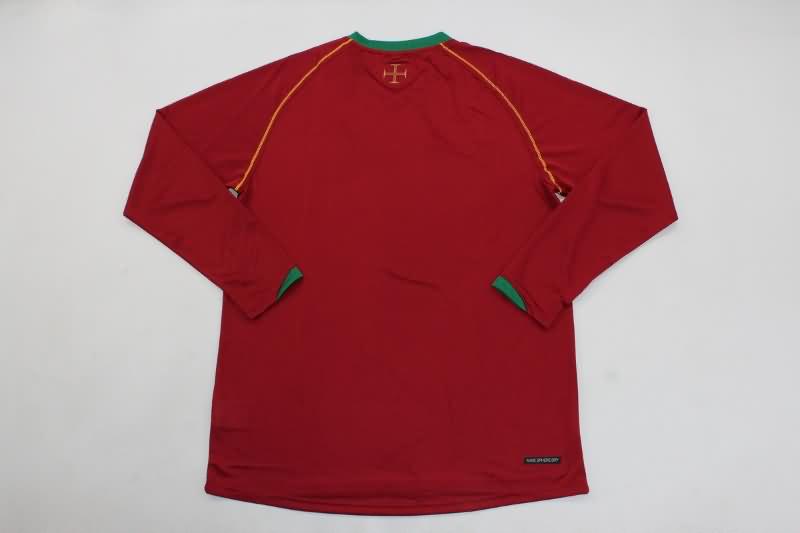 AAA(Thailand) Portugal 2006 Home Long Sleeve Retro Soccer Jersey