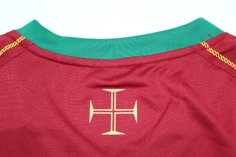 AAA(Thailand) Portugal 2006 Home Long Sleeve Retro Soccer Jersey