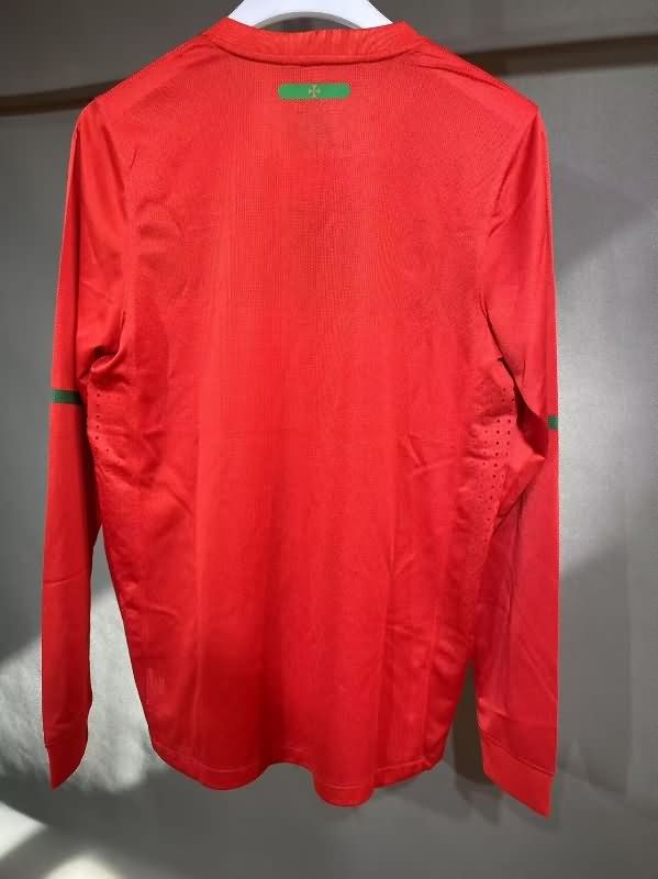 AAA(Thailand) Portugal 2010 Home Long Sleeve Retro Soccer Jersey (Player)